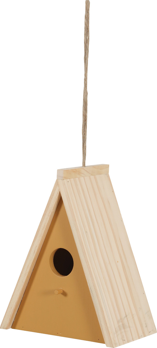 FSC houten driehoekig koekoeksnest voor natuurvogels