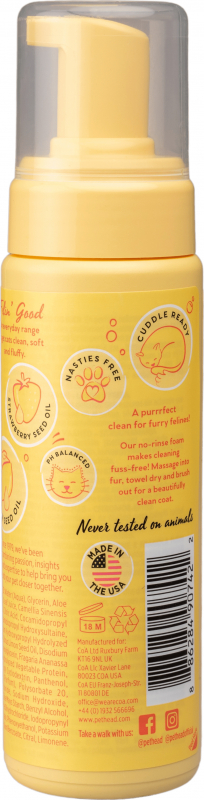 Mousse nettoyante pour chat - Felin' Good Foam Pet Head