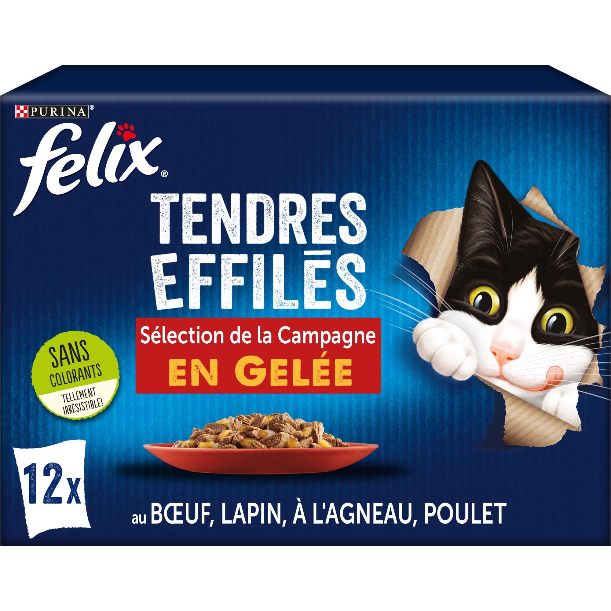 FELIX Tendres Effilés in gelatina carne per gatti adulti