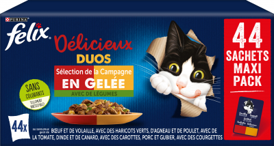FELIX Tendres Effilés Délicieux Duos Sélection de la Campagne pour chat adulte