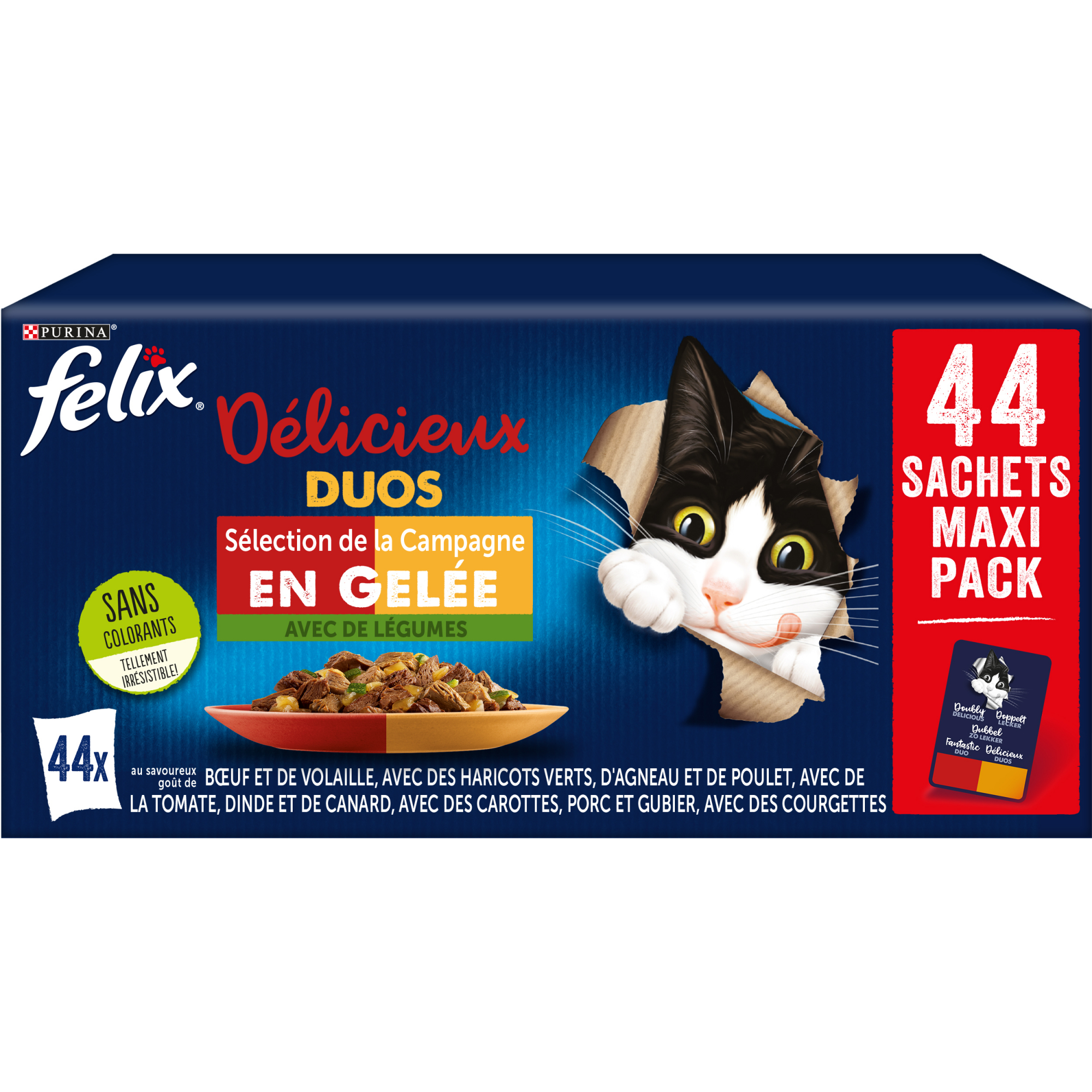 FELIX Délicieux Duos alimento húmido para gato