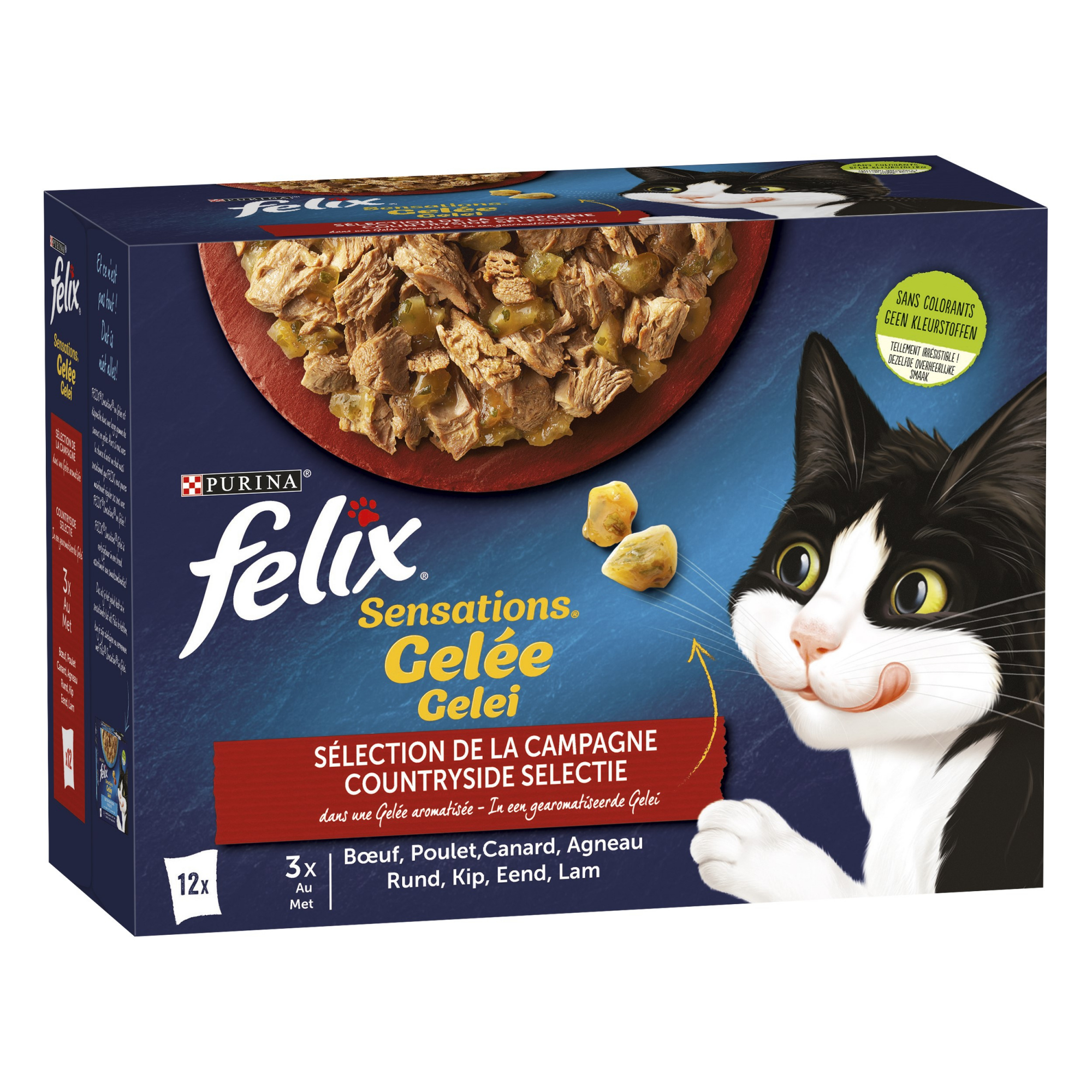 FELIX Sensations in Gelee Fleisch für ausgewachsene Katzen