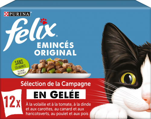 Felix Tendres Effilés en Gelée - Sélection de la Campagne - Lot de 6 -  12x85g : : Animalerie