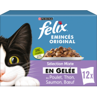 FELIX Emincés Original en Gelée Viandes et Poissons pour chat adulte