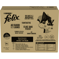 FELIX Tendres Effilés en Gelée Sélection Mixte pour chat