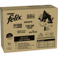 FELIX Fantastic Pack mega 80x85g Selección mixta en gelatina para gatos