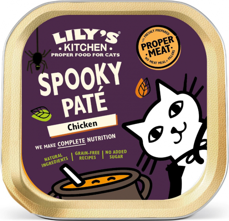 LILY'S KITCHEN Comida para gatos especial Halloween con pollo 