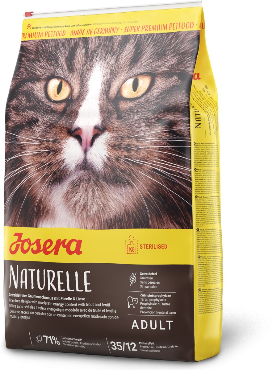 JOSERA Naturelle senza cereali per gatti sterilizzati o interni