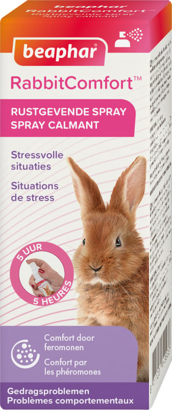 RABBITCOMFORT Spray calmante com feromonas para coelhos e coelhos jovens