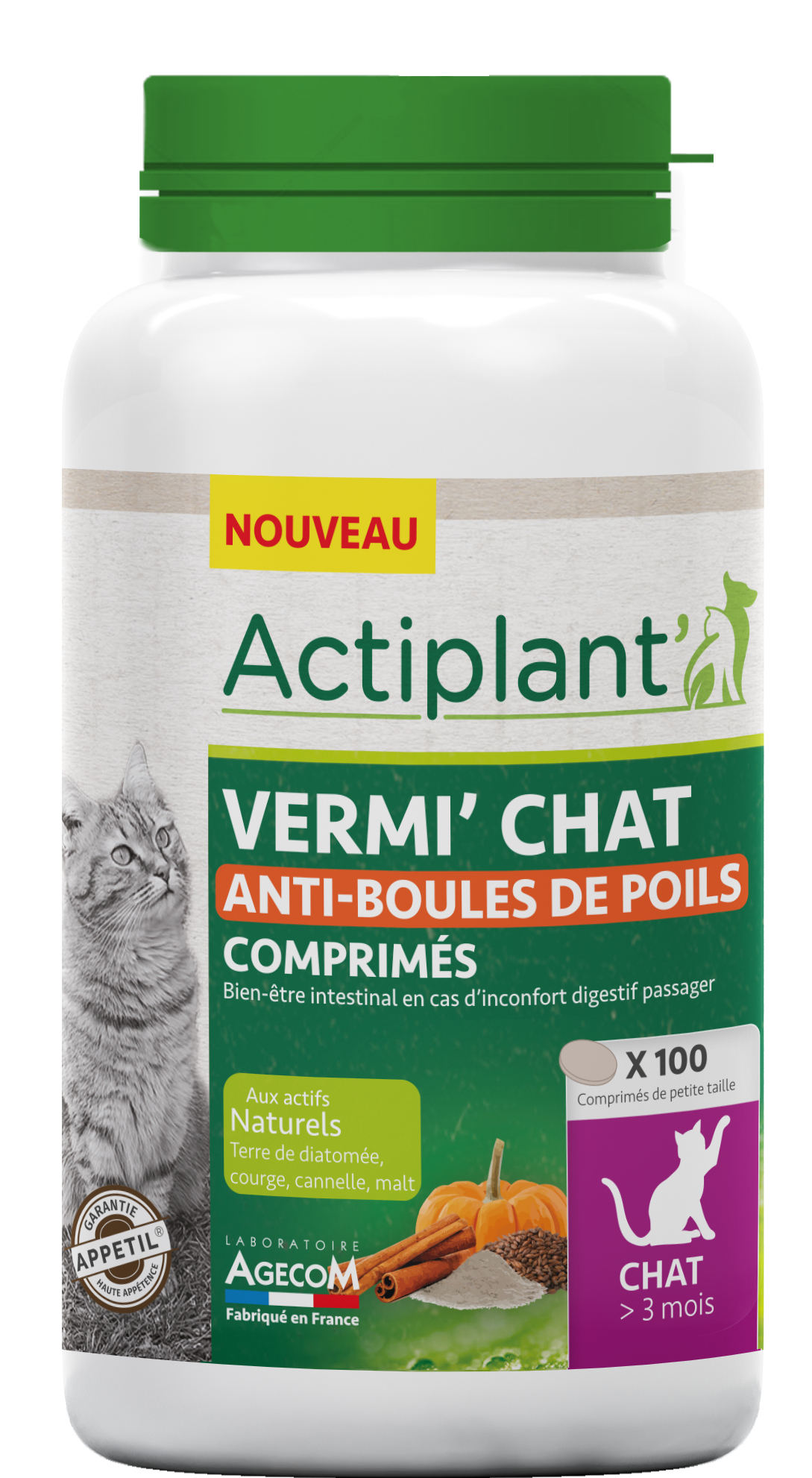 Vermi Cat Antihaarbal, 100 tabletten