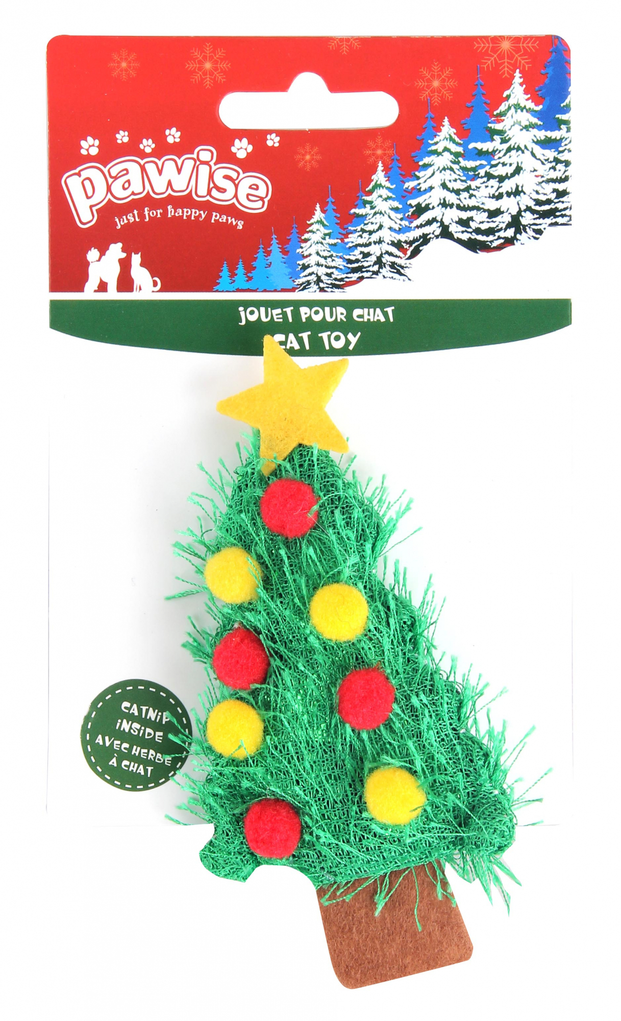 Brinquedo árvore de natal com erva gateira para gato