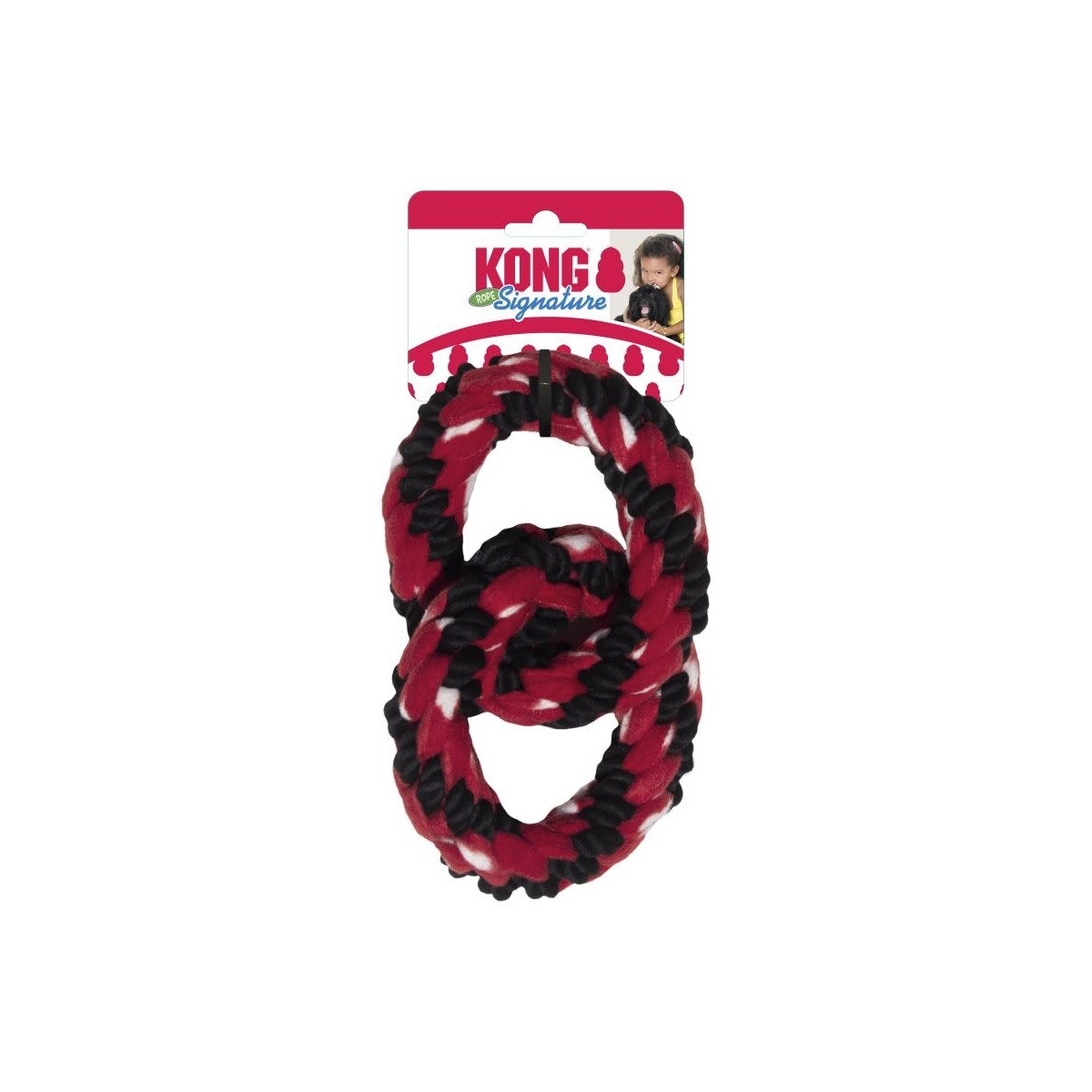 KONG Signature Rope Double Ring Tug per cani