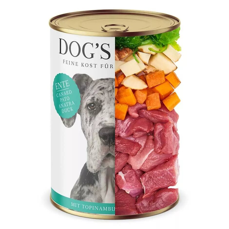 Dog's Love Comida húmeda natural para perros con Pato sin cereales
