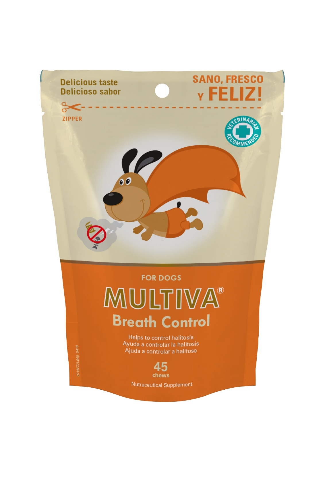 Vetnova Multiva Breath Control Complementoa mastigar para o hálito