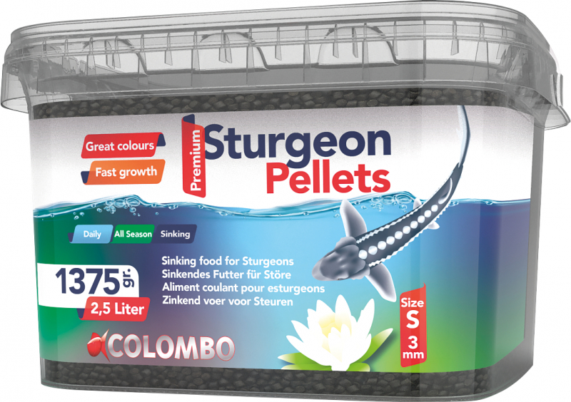 Colombo Premium Sturgeon Pellets - Comida para esturiones - 3 tamaños