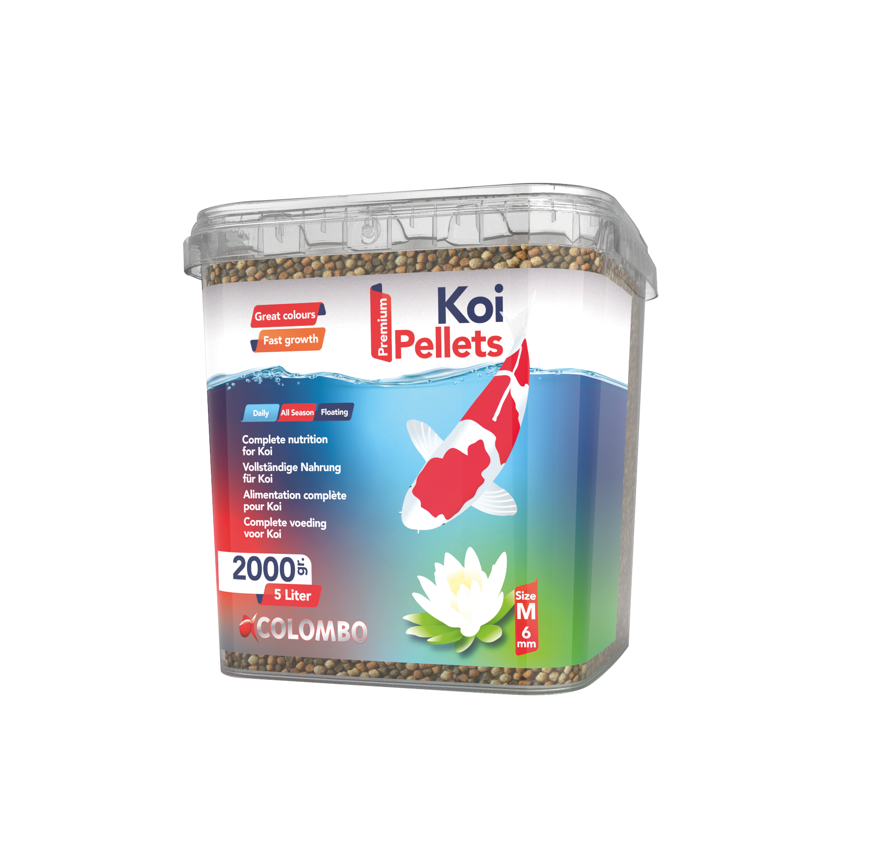 Colombo Koi pellets - Alimento para peixe koi de lago