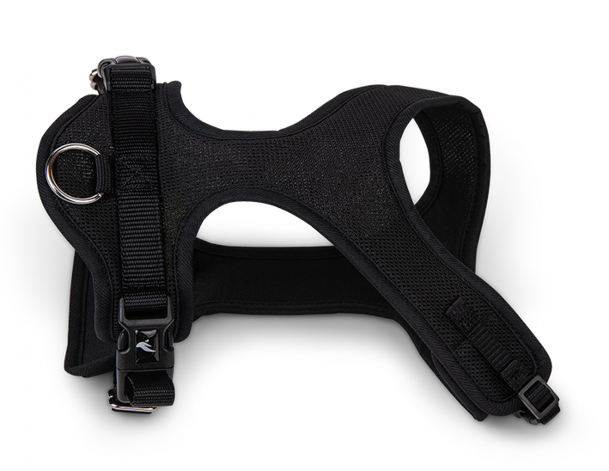 Arnês Comfort Mesh preto para cão - vários tamanhos disponíveis