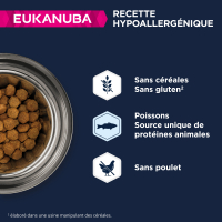 EUKANUBA Sans Céréales Riche en Poissons pour chien adulte de grandes races