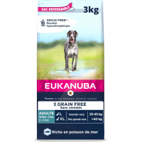 EUKANUBA Adult Grain Free para perros de razas grandes con Pescado