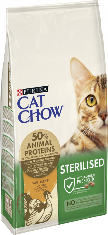 Cat Chow Sterilised riche en dinde pour chat stérilisé
