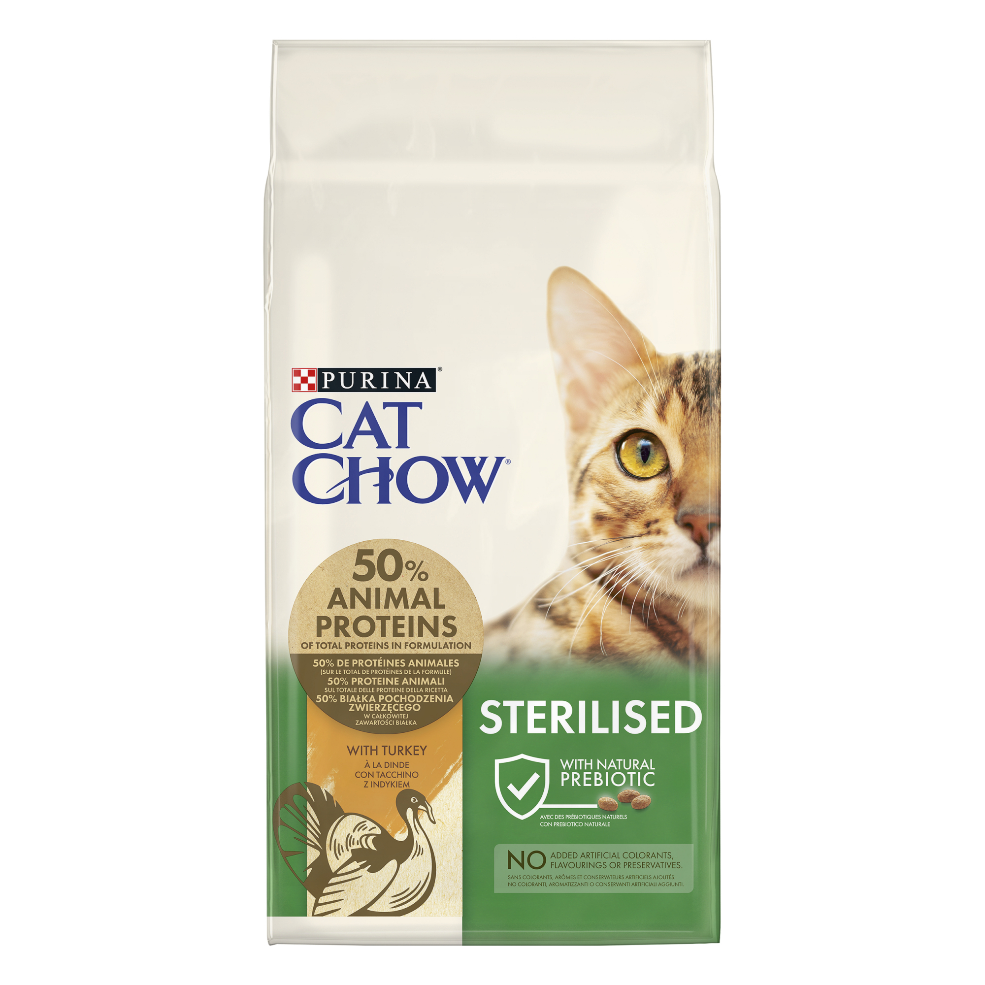 Cat Chow Sterilised riche en dinde pour chat stérilisé