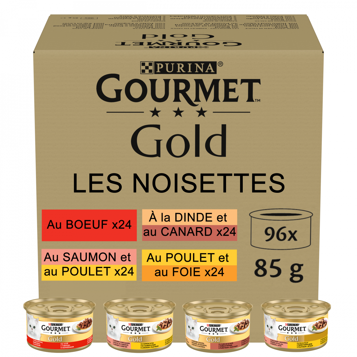 Gourmet Gold Les Mousselines 96 x 85 g à prix discount sur
