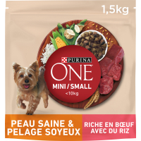 Purina One Peau Saine & Pelage Soyeux au bœuf pour petit chien