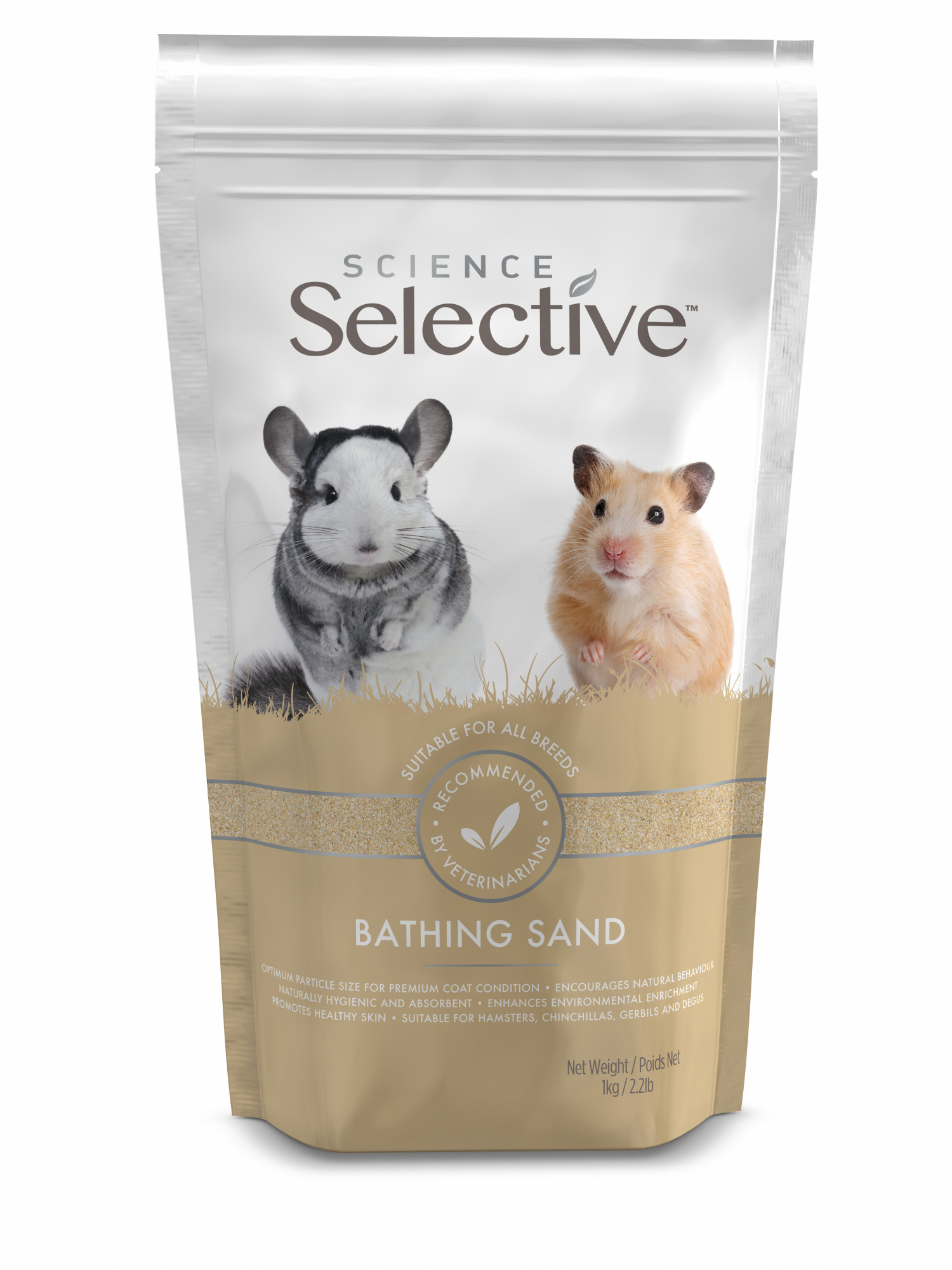 Science Selective Badesand für Hamster, Rennmäuse, Chinchillas und Degus