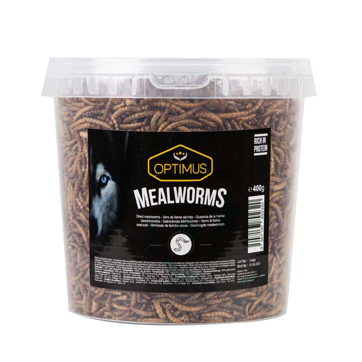 Mealworm, vers de farine déshydratés 10kg à 150,75 €