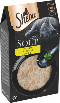 SHEBA Soupe Sachets fraîcheur pour chat adulte - 2 saveurs