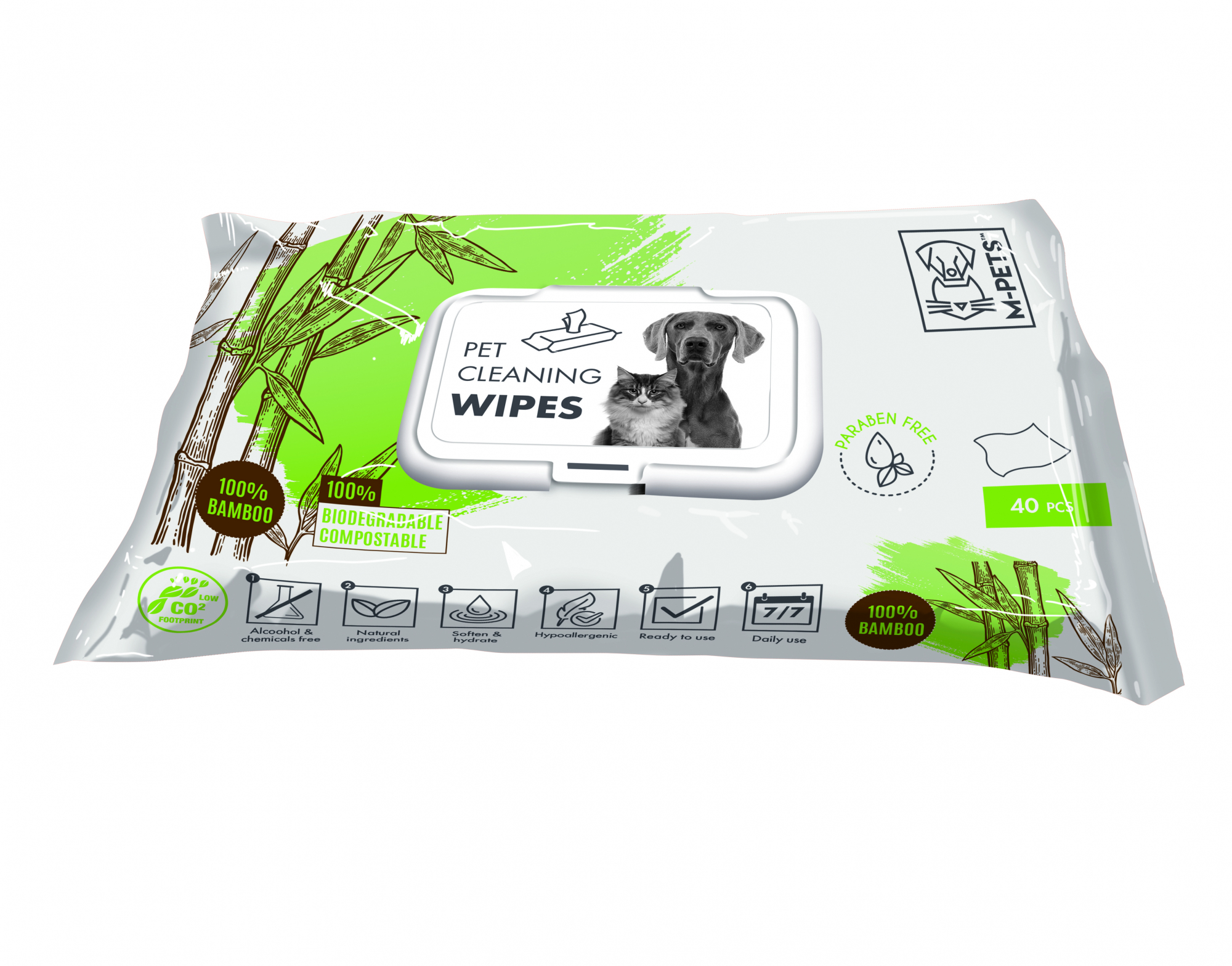 Lingettes Pet Cleaning 100% Bamboo