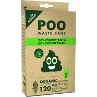 Sacs ramasse crottes POO avec Hanses 100% Compostable & Biodegradable
