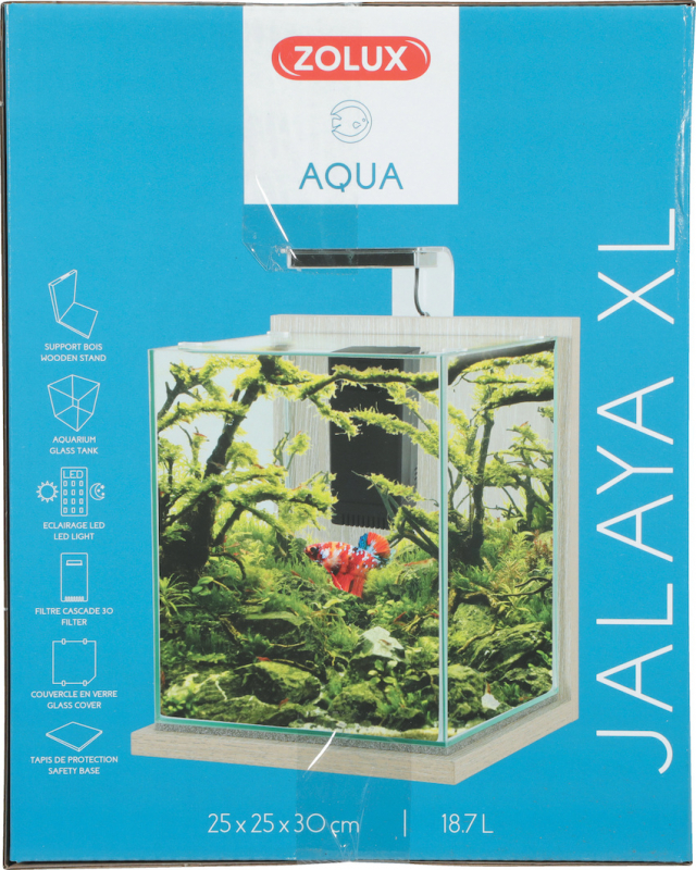 Kit aquarium décoratif Jalaya - 10L - 18,7L - 31,5L - Zébrano gris