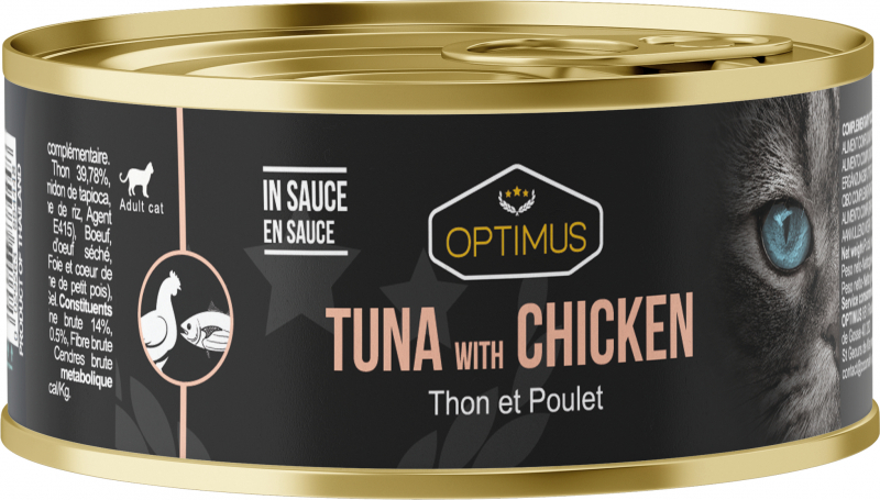 OPTIMUS Pâtée en sauce 100% Naturelle pour chat & chaton - 6 recettes au choix