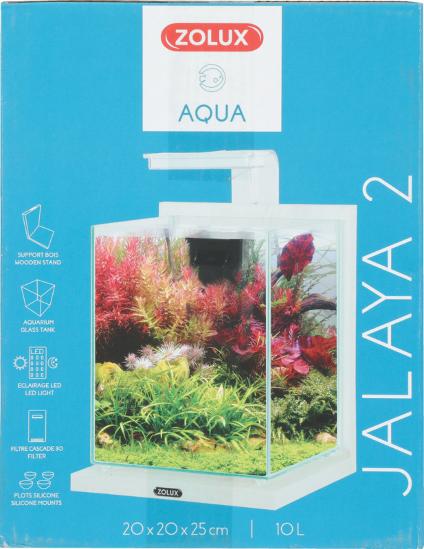 Kit aquarium décoratif Jalaya - 10L - 18,7L - 31,5L - Cérusé blanc