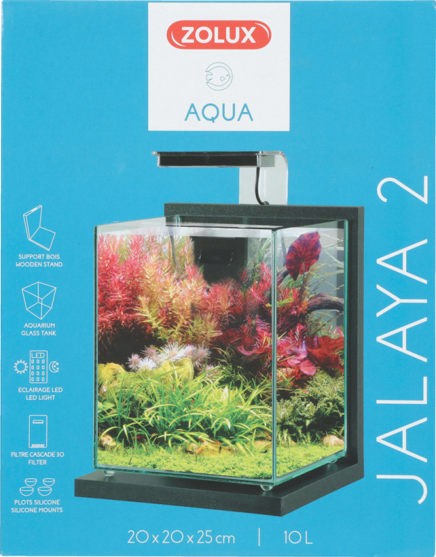 Kit aquarium décoratif Jalaya - 10L - 18,7L - 31,5L - Gris anthracite
