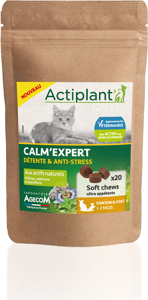 Actiplant Gluseima Soft Chew Calm'Expert para gatinho e gato