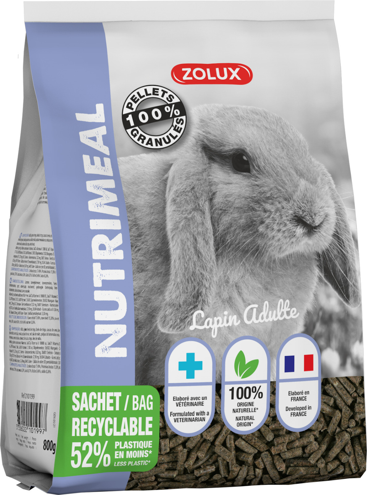 Zolux Nutrimeal Pellets für ausgewachsene Zwergkaninchen