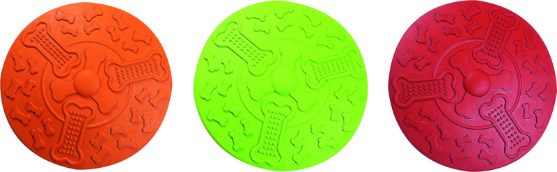 Frisbee de goma para perros