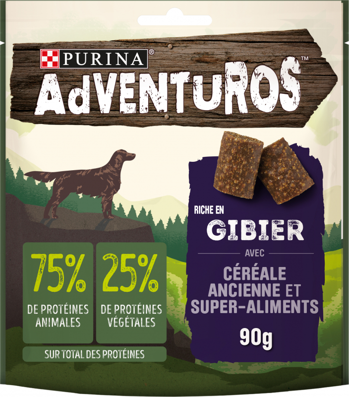 PURINA ADVENTUROS Snacks riche en Gibier aux céréales anciennes pour chien