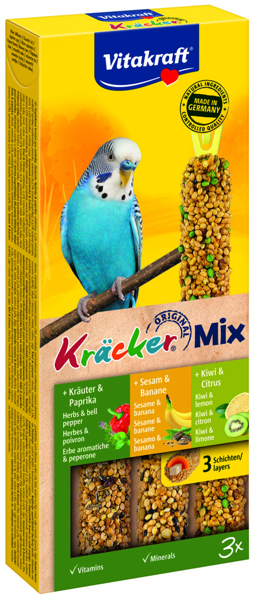 VITAKRAFT Kräcker Trio-Mix - Snack para periquito