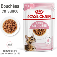Royal Canin Kitten sterilised pâtée en sauce pour chaton
