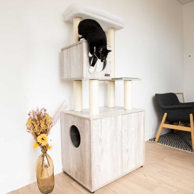 Arbre à chat avec maison de toilette Zolia Melman