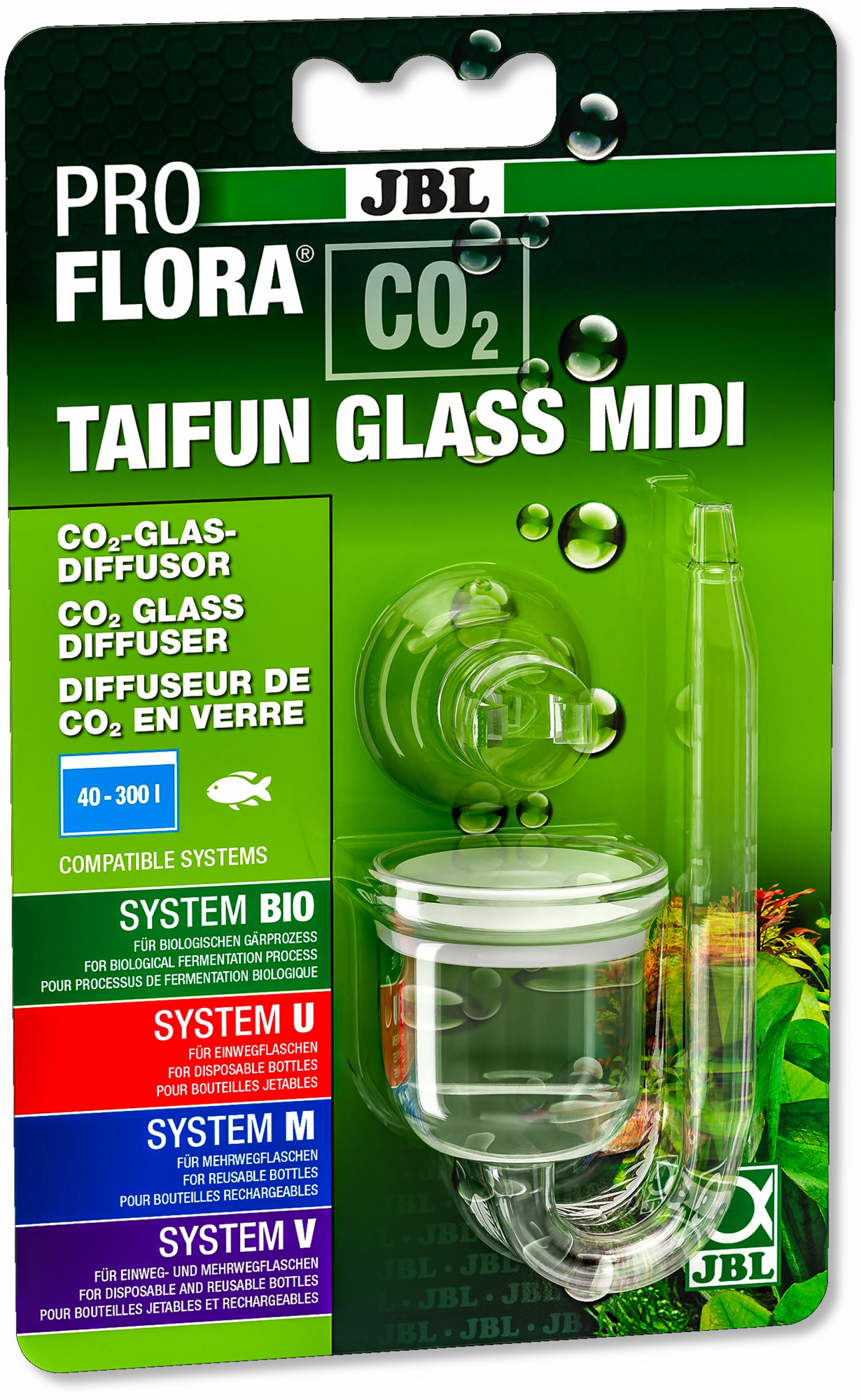 JBL Proflora Taifun Glass Midi Diffusore CO2 in vetro