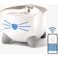 Catit Pixi Smart wifi Blanc et Acier - 2L - Fontaine à eau pour chat
