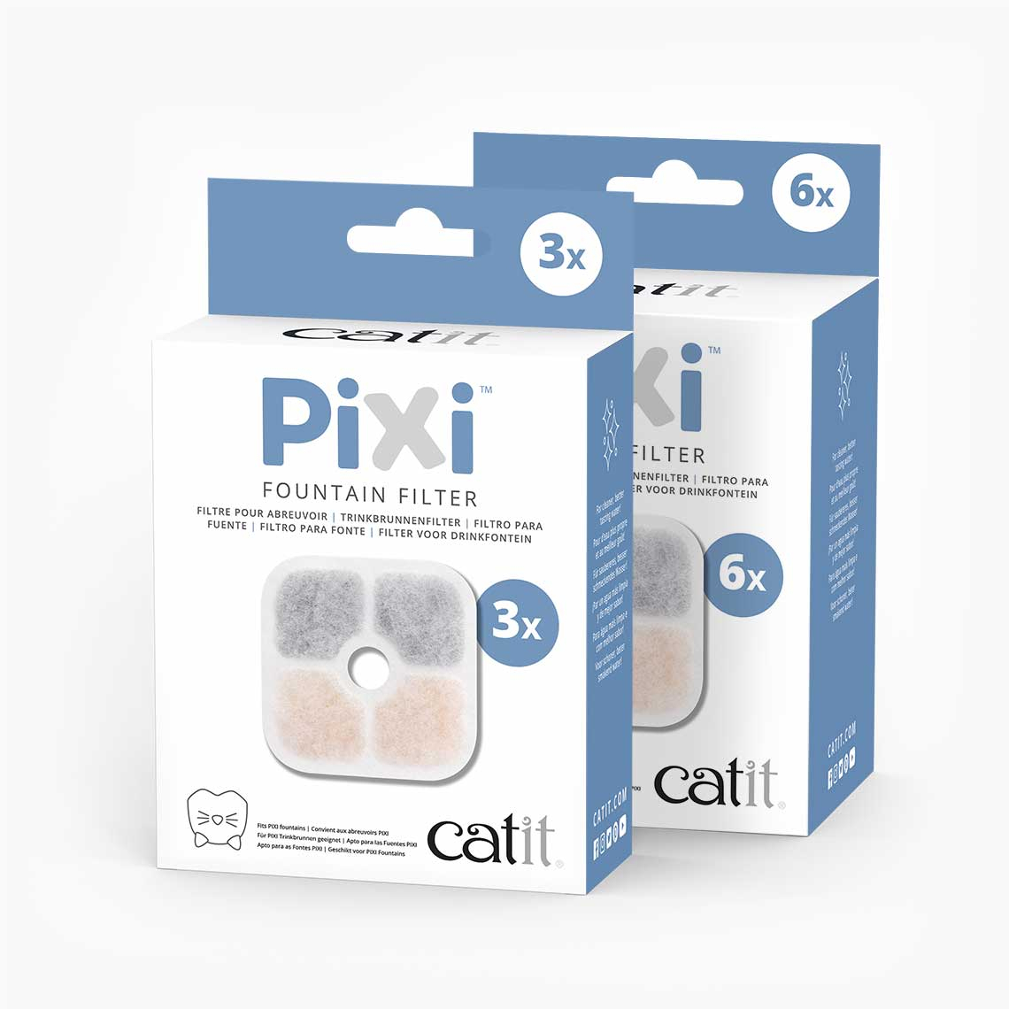 Catit Pixi filtro para fonte de água - 3 e 6 peças
