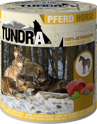 TUNDRA Comida húmeda para perros adultos con carne de caballo