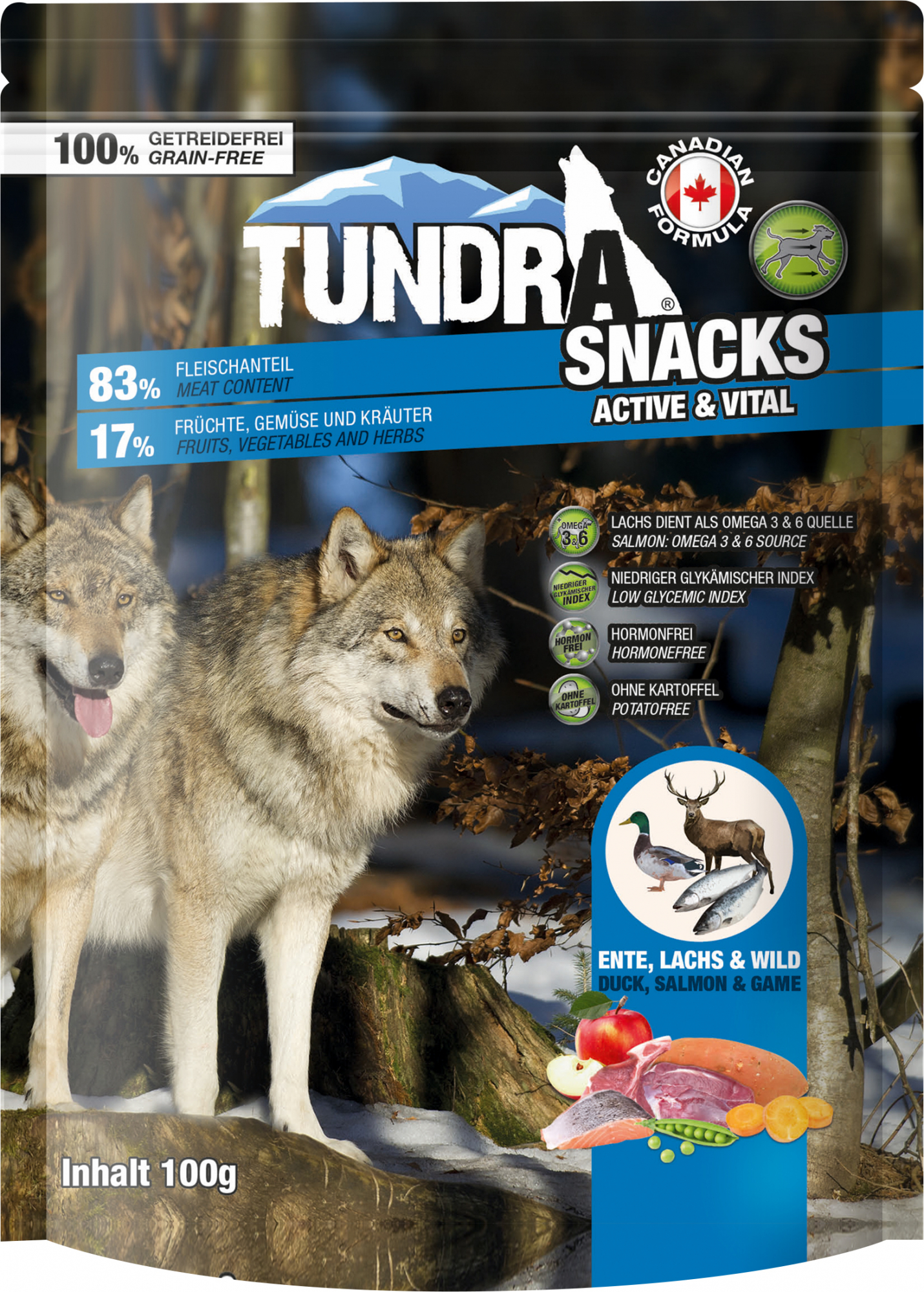TUNDRA Snack Active & Vital met eend en zalm