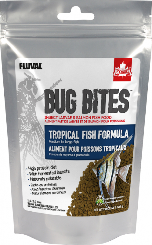 Fluval Bug Bites Comida para peces tropicales 125g