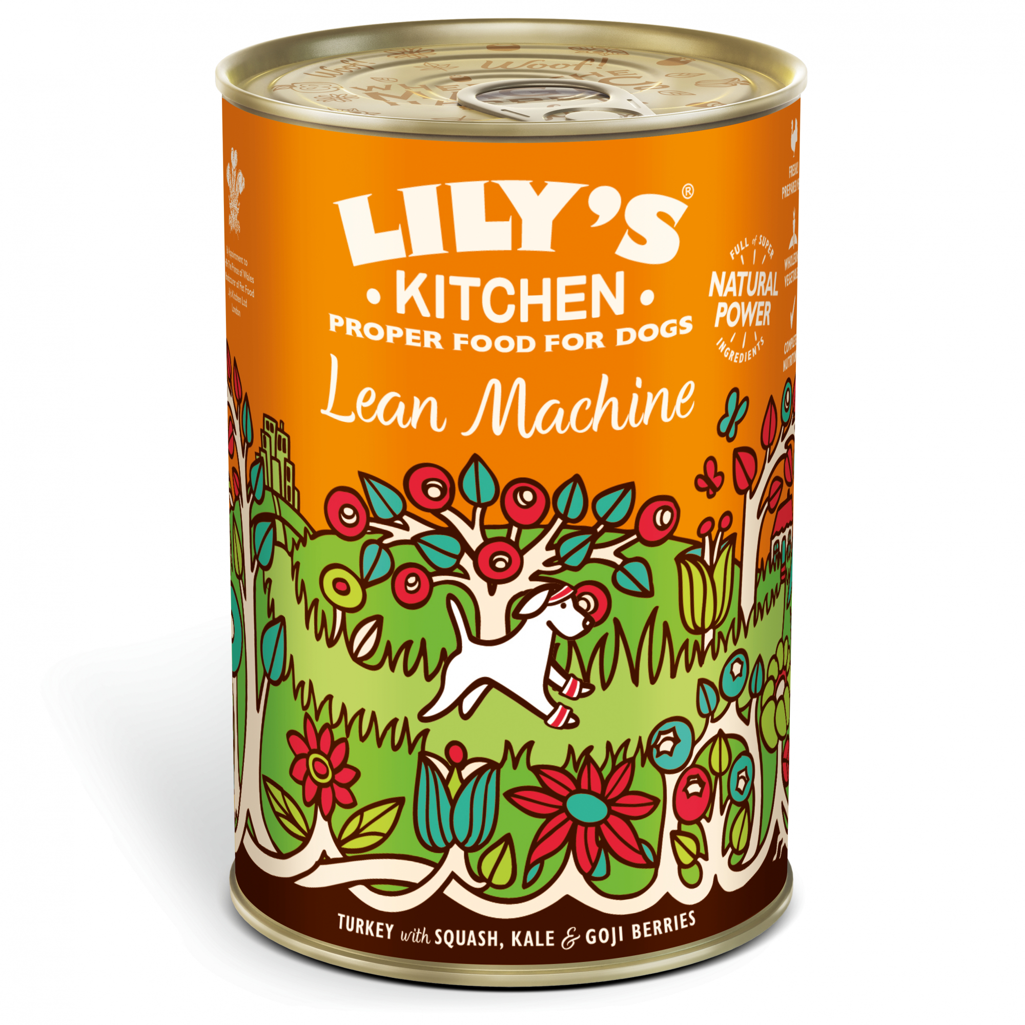 LILY'S KITCHEN Latas de comida húmeda para perros adultos Pavo con calabaza, col y bayas de goji - 400g